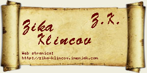 Žika Klincov vizit kartica